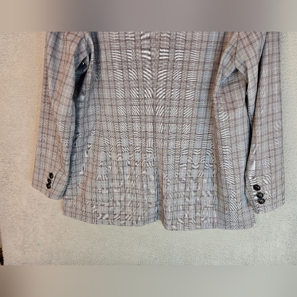 Nordstrom Womens Blazer Jackets Sz 1X Plaid Gray-Brown Career Business Office - Picture 12 of 14
